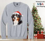 Santapaws Christmas Crewneck Sweatshirt - High Quality Printed in USA - 50/50 Cotton Polyester Blend