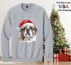 Santapaws Christmas Crewneck Sweatshirt - High Quality Printed in USA - 50/50 Cotton Polyester Blend