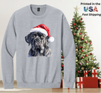 Santapaws Christmas Crewneck Sweatshirt - High Quality Printed in USA - 50/50 Cotton Polyester Blend