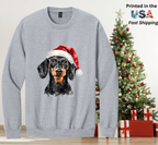Santapaws Christmas Crewneck Sweatshirt - High Quality Printed in USA - 50/50 Cotton Polyester Blend