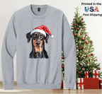 Santapaws Christmas Crewneck Sweatshirt - High Quality Printed in USA - 50/50 Cotton Polyester Blend