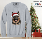 Santapaws Christmas Crewneck Sweatshirt - High Quality Printed in USA - 50/50 Cotton Polyester Blend