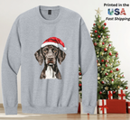 Santapaws Christmas Crewneck Sweatshirt - High Quality Printed in USA - 50/50 Cotton Polyester Blend