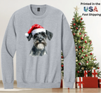 Santapaws Christmas Crewneck Sweatshirt - High Quality Printed in USA - 50/50 Cotton Polyester Blend