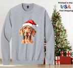 Santapaws Christmas Crewneck Sweatshirt - High Quality Printed in USA - 50/50 Cotton Polyester Blend