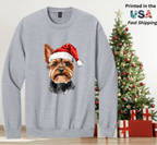 Santapaws Christmas Crewneck Sweatshirt - High Quality Printed in USA - 50/50 Cotton Polyester Blend