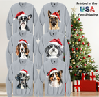 Santapaws Christmas Crewneck Sweatshirt - High Quality Printed in USA - 50/50 Cotton Polyester Blend